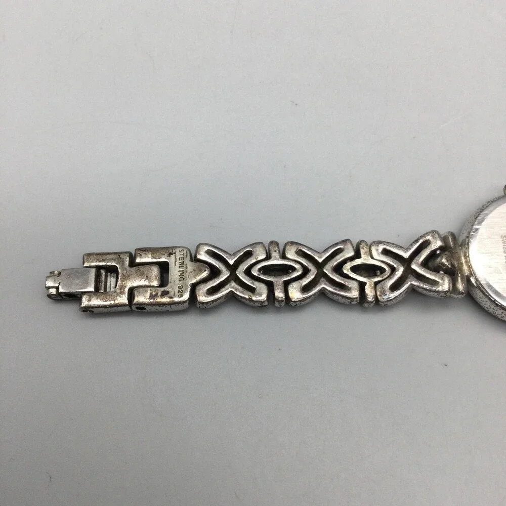 Vintage Anne Klein Womens Watch 22mm Sterling Silver 925 New Battery 5.25